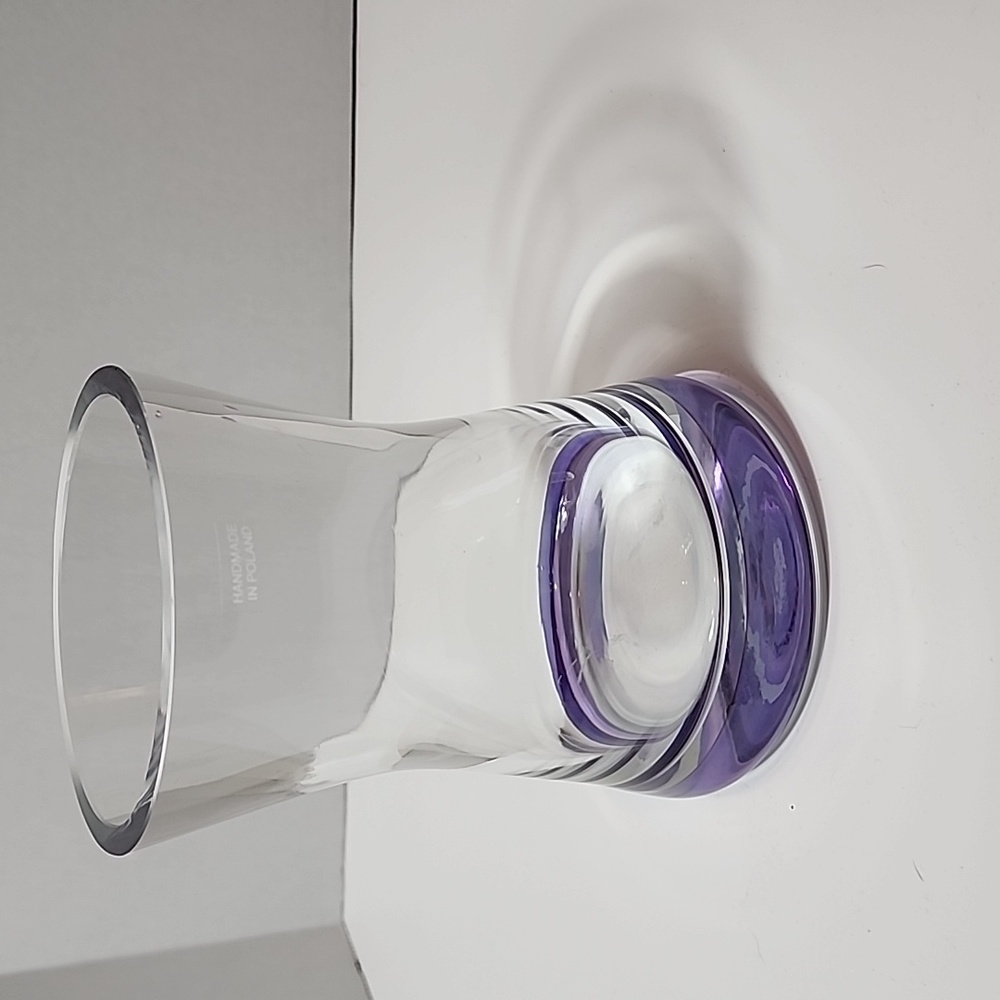 Handmade Poland Purple Tint Glass Vase